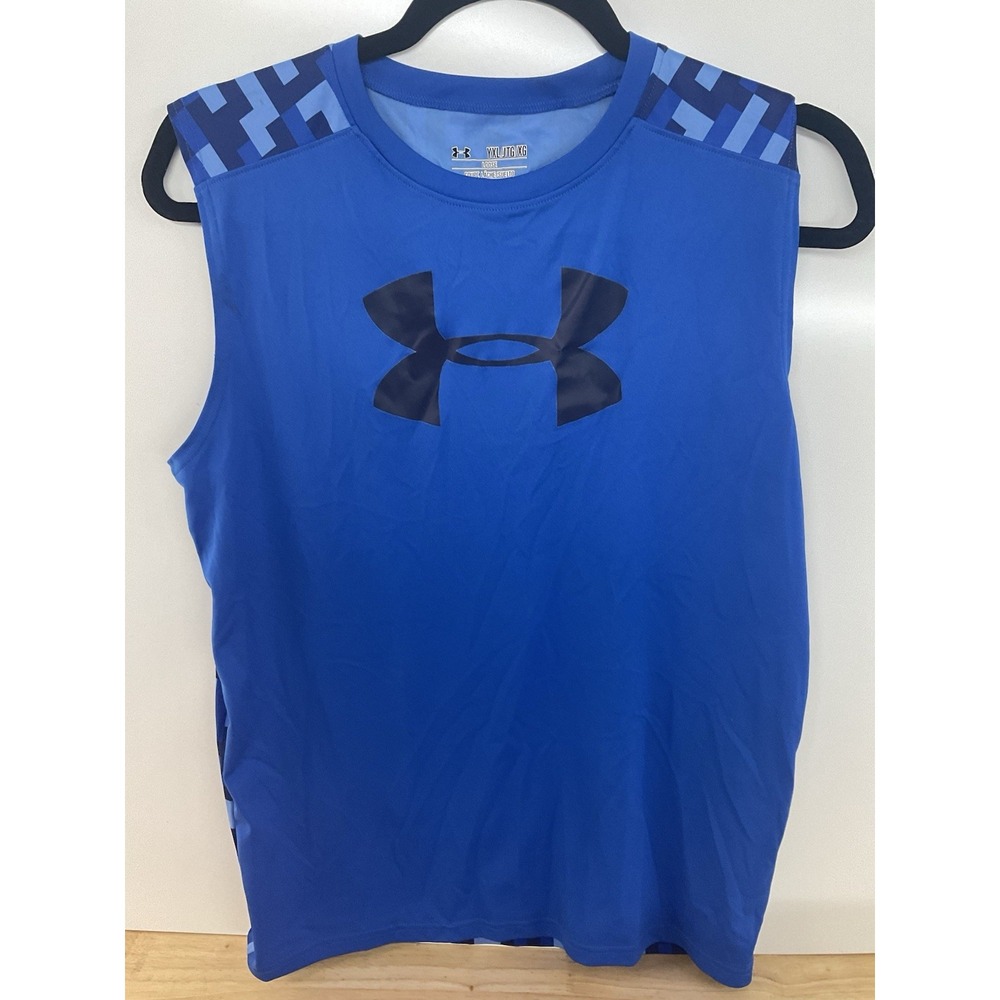 Under Armour Tank Top‎ Teens XL YXL Sleeveless HeatGear Blue